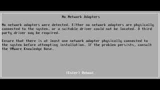 VMware ESXI 650 No Network Adapter Issue [upl. by Beasley244]