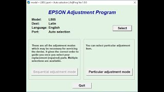 How to Reset Epson L805 [upl. by Ardis]