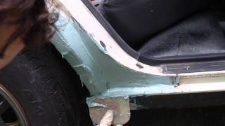 How to apply plastic auto body filler [upl. by Nosduh]