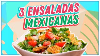 3 Ensaladas saludables y muy mexicanas  Cocina Delirante [upl. by Marshal]