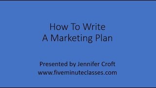 How To Write A Marketing Plan [upl. by Aicener408]