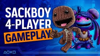 Sackboy A Big Adventure  4 Player Gameplay [upl. by Lesna]