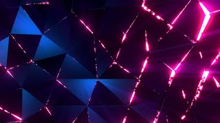 Geometric Bright Neon Triangular Background video  Footage  Screensaver [upl. by Akimet]