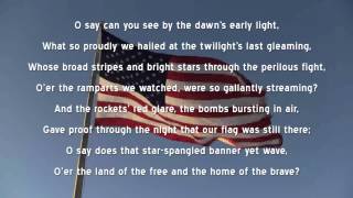 Star Spangled Banner US National Anthem with Lyrics [upl. by Fancie890]