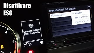 Disattivazione completa ESP Controllo Trazione su Volkswagen Golf 7 [upl. by Aij]