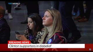 Clinton supporters in disbelief [upl. by Kelwunn]