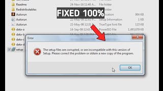 How to fix setup files are corrupted or incompatible with version of setup obtain a new copy [upl. by Aimahc]