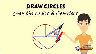 Draw Circles Given the Radius or Diameter [upl. by Hyman]