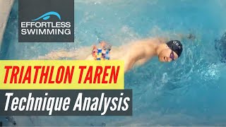 Triathlon Taren Swim Technique Analysis [upl. by Nelhsa]