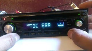 kenwood car stereo TOC ERROR [upl. by Nitsirc688]