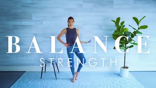 Balance Strength amp Core Workout to Improve Stability for Beginners amp Seniors [upl. by Keligot]