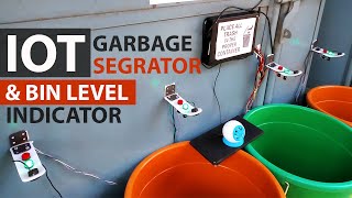 IOT Smart Dustbin With Garbage Segregation amp Trash Level Indication [upl. by Evadnee]