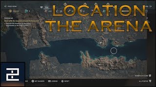 Assassins Creed Odyssey  THE ARENA  Location [upl. by Lednek]