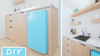 DIY Modern MiniKitchen  Kitchenette Build  Home Improvement [upl. by Zacharia]