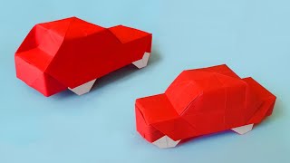 Comment faire une VOITURE en ORIGAMI [upl. by Dirraj]