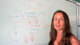 The Maths Prof Find Radius amp Diameter from Circumference [upl. by Mel862]