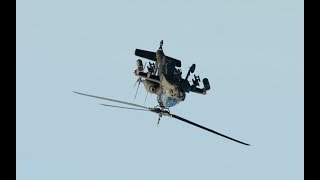 AH64A Apache maneuverability demonstration loop barrel roll [upl. by Sugirdor380]