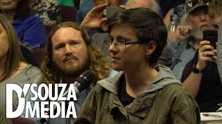 DSouza spars with student over quotwhite privilegequot [upl. by Rolyab]