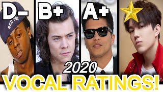 MALE SINGERS  VOCAL RATINGS 2020 [upl. by Nosille15]