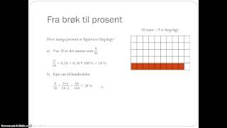 Brøk prosent og desimaltall [upl. by Erdnaet]