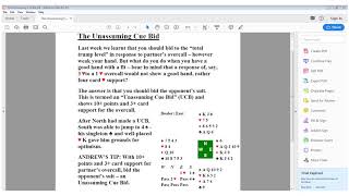 The Unassuming Cue Bid pdf [upl. by Kunin596]