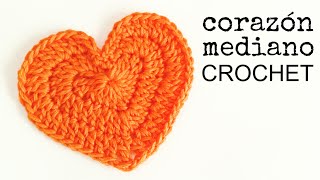 Cómo hacer un CORAZÓN Mediano a Crochet  Paso a Paso [upl. by Brose]