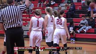 High School Girls Basketball Mayer Lutheran vs Minnehaha Academy [upl. by Linnea370]