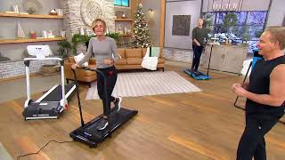 FITNATION Slimline Walkers Deluxe Treadmill on QVC [upl. by Oswin633]