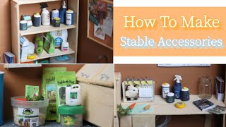 How To Make Model Horse Stable Accessories Feed bags Bathing supplies Horse Show Ribbons And More [upl. by Margarita]