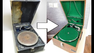 Restoration Old record player gramophone phonograph [upl. by Mamie29]