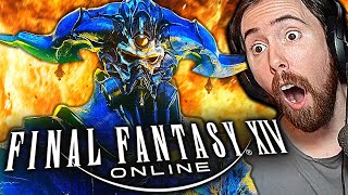 Asmongold BLOWN AWAY By Final Fantasy XIV  First Time Playing [upl. by Jat784]