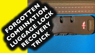 How to Unlock Forgotten TSA Combo Dial Lock EASY [upl. by Raviv217]