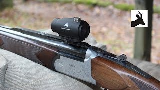 Red dot sight  zeroing on a combo gun  kolimator PWS na kniejówce  Bockbüchsflinte [upl. by Lecirg]