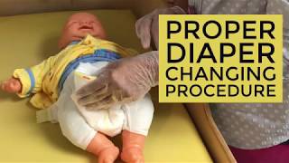 Proper Diaper Changing Procedure [upl. by Ainedrag]