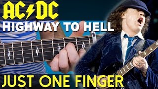 How to play  Highway To Hell on guitar  SUPER EASY VERSION ACDC [upl. by Woodrow]