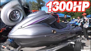 1300HP Turbo Jetski 115MPH  20000 Grudge Race 65PSI OF BOOST  NITROUS [upl. by Millhon]