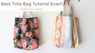 The Perfect Tote Bag Tutorial  Learn to Sew Series [upl. by Firahs]