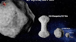 Asteroids Size Comparison Exploring Asteroids [upl. by Ardnama530]