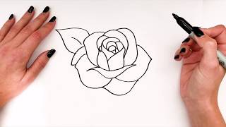 How To Draw A Rose Step By Step 🌹  Rose Drawing EASY  Super Easy Drawings [upl. by Aihsenat108]