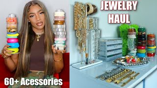 HIGHLY REQUESTED HUGE Jewelry Haul 60 items Necklaces Bracelets Rings  Earrings [upl. by Langelo]