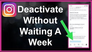 How To Deactivate Instagram Without Waiting A Week [upl. by Sudbury]