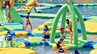 Hydrodash  Sentosa  Singapores first ever inflatable waterpark [upl. by Callan]