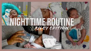 Newborn and Preemie Night Routine  Bath Feeding and Swaddle Tips  Msparisrene [upl. by Loydie]