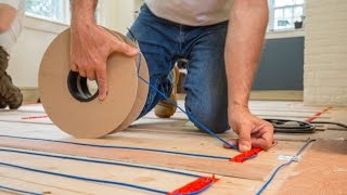 Installing Warmup Electric Radiat Heat Under Hardwood flooring [upl. by Bunch992]