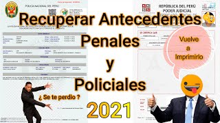 Recuperar antecedentes penales y antecedentes policiales por Internet 2024 [upl. by Ardnued]