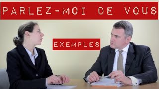 Parlez moi de vous entretien dembauche  exemple de présentation avec simulations [upl. by Becki118]