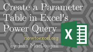 Create A Parameter Table For Your Power Queries [upl. by Jaco]