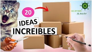 20 Manualidades FÁCILES Y RÁPIDAS con cajas de cartón RECICLAJE [upl. by Dacie]