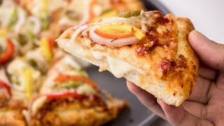 Cheese Burst Pizza Recipe  Homemade Dominos Restaurant Style  CookingShooking [upl. by Eirollam]