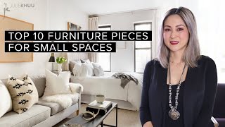 TOP 10 Furniture Pieces for Small Spaces Perfect for Apartments amp Studios  SMALL SPACE SERIES [upl. by Cire242]